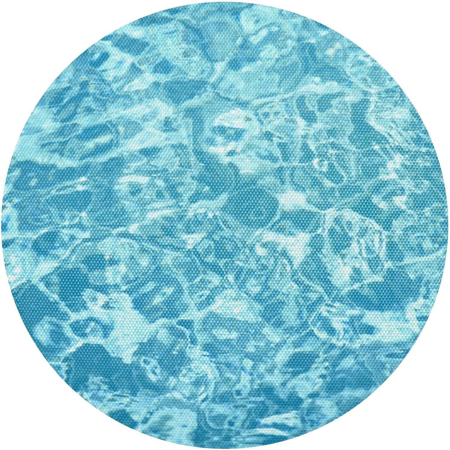 Hidove Water Ripple Blue Placemats Round Table Mats Non-Slip Washable Heat Resistant Kitchen Place Mat for Home Dining Coffee Tabletop Decoration (4PCS)