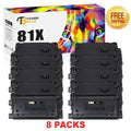 Toner Bank 8-Pack Compatible High Yield Toner for HP CF281X 81X CF281A 81A Enterprise MFP M605 Toner M605n M605dn M605x M606 M606n M630 M630h M630dn M630z M632 Printer Black