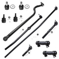 Detroit Axle - 4WD Front 11pc Suspension Kit for 94-97 Dodge Ram 2500, Upper Lower Ball Joints Tie Rods Track Bar Adjustment Sleeves 1994 1995 1996 1997 Replacement
