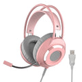 Ajazz Headset,Channel Stereo Headset AX120-7.1 Channel Stereo Earmuffs 50mm Drivers Over Ear Mic 50mm Drivers Pink Ear Mic Bass Stereo Headset Noise Surround Soft Earmuffs Bass Surround Soft BUZHI