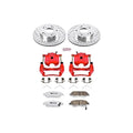 Power Stop Rear Z36 Truck & Tow Brake Pad and Rotor Kit with Red Powder Coated Calipers KC2018-36