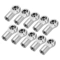 Uxcell M4xL20mm Lever Steering Linkage Tie Rod Ball Head Link Joint End Metal White for RC Crawler Car Pack of 10