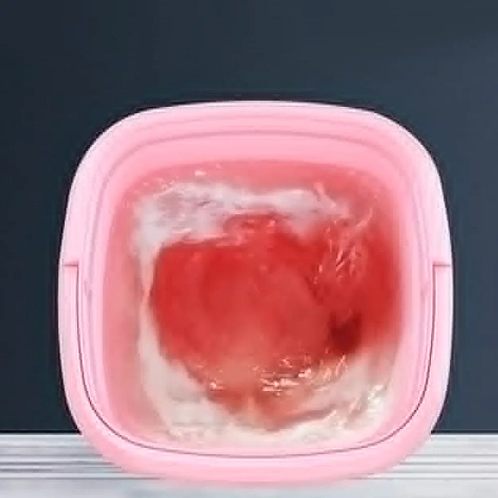 JahyShow Portable Washing Machine with Drain Basket - Mini Dehydratable Washer - Baby Pink
