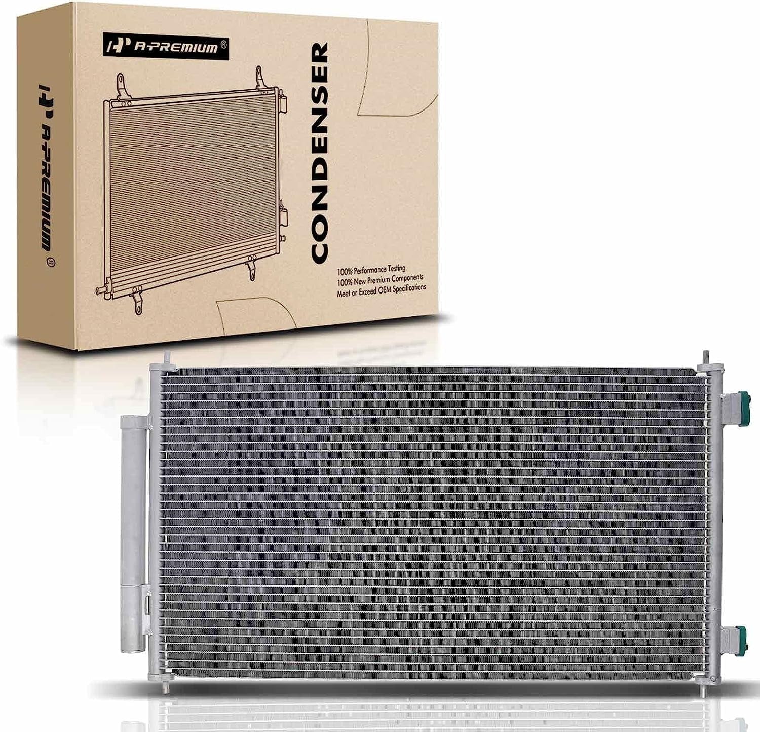 A-Premium Air Conditioning A/C Condenser - Fits for 3599 - Compatible with 2007-2011 Honda CR-V L4 2.4L, w/Receiver Drier