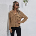 Solid Single Breasted Pocket Shirt