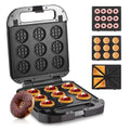 OWSOO Electric toaster,Maker 3 Nonstick 3 Nonstick Plates 3-in-1 Press Iron 1400W 3-in-1 Press Iron Set Dessert Set Dessert Toaster Donut Maker 3 waffle maker Press Iron Set maker donut donut toaster