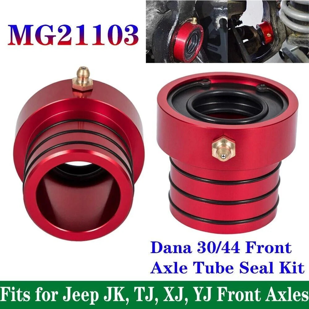 Red Motive Gear MG21103 Front Axle Tube Seal Kit for Jeep JK TJ XJ ZJ MJ 30&44