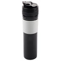 Prensa Cafetera, 350ml Protable Tea and Coffee Maker Botella PP Material Portable Coffee Press Bottle Tea Coffee Maker(Negro)