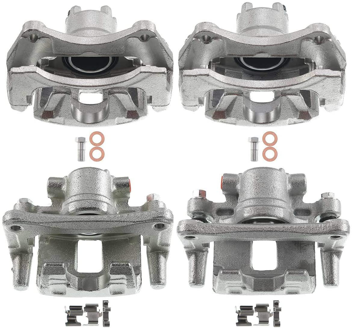 A-Premium Disc Brake Caliper Assembly with Bracket Compatible with Chryslr 200 11-14 Sebring 07-10 Dodge Caliber Compass Front and Rear 4-PC Set Fits select: 2012-2014 DODGE AVENGER SE