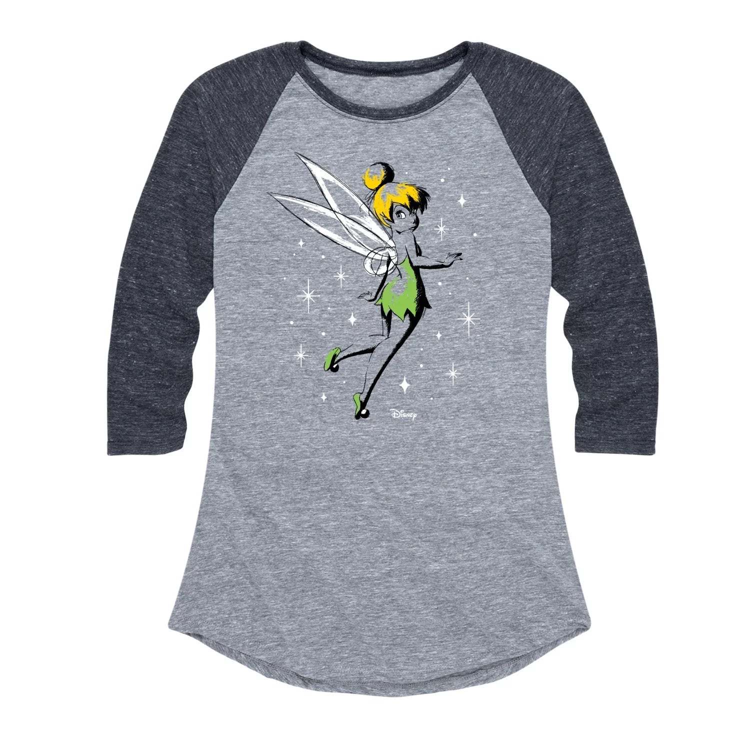 Tinker Bell - Sketch Sparkles - Women's Raglan Graphic T-Shirt