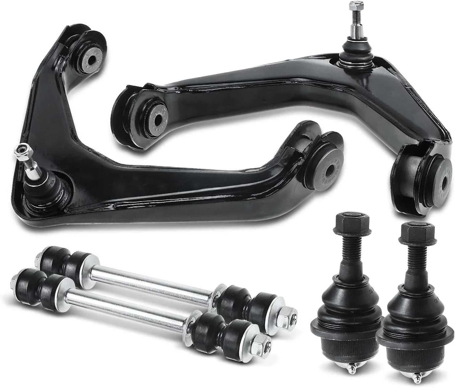 A-Premium 6Pcs Front Suspension Kit Upper Control Arm Ball Joint Sway Bar Link Compatible with Chevrolet Silverado 1500 HD 2500 3500 HD Suburban Avalanche GMC Sierra Yukon XL 2500 Hummer H2