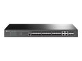TP-Link JetStream TL-SG3428XF V1 - Switch - L2+ - managed - 20 x Gigabit SFP + 4 x combo Gigabit SFP/RJ-45 + 4 x 10 Gigabit SFP+ (uplink) - rack-mountable