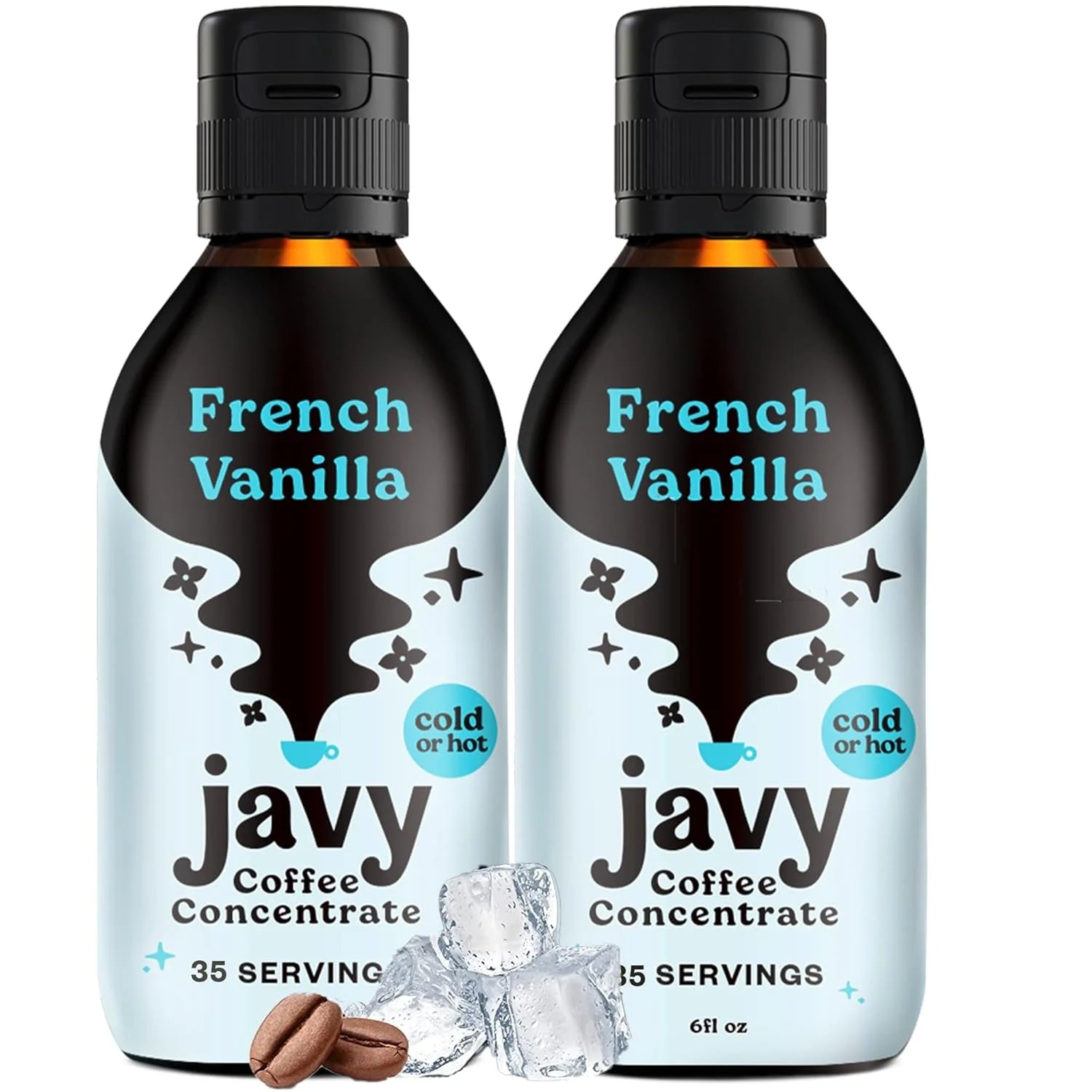 Javy Cold Brew Iced Coffee Concentrate, 2 Pack Vanilla, Arabica Coffee Beverages, 35X Liquid Coffee Concentrate, Instant Coffee Alternative, Concentrated Ice Coffee Drinks & Cold-Brew, Coffee Gifts