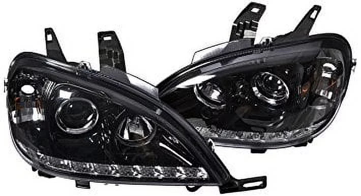 Spec-D Tuning 2LHP-BW16398G-TM Glossy Black Benz W163 ML320 ML430 ML55 AMG SMD LED Projector Headlights