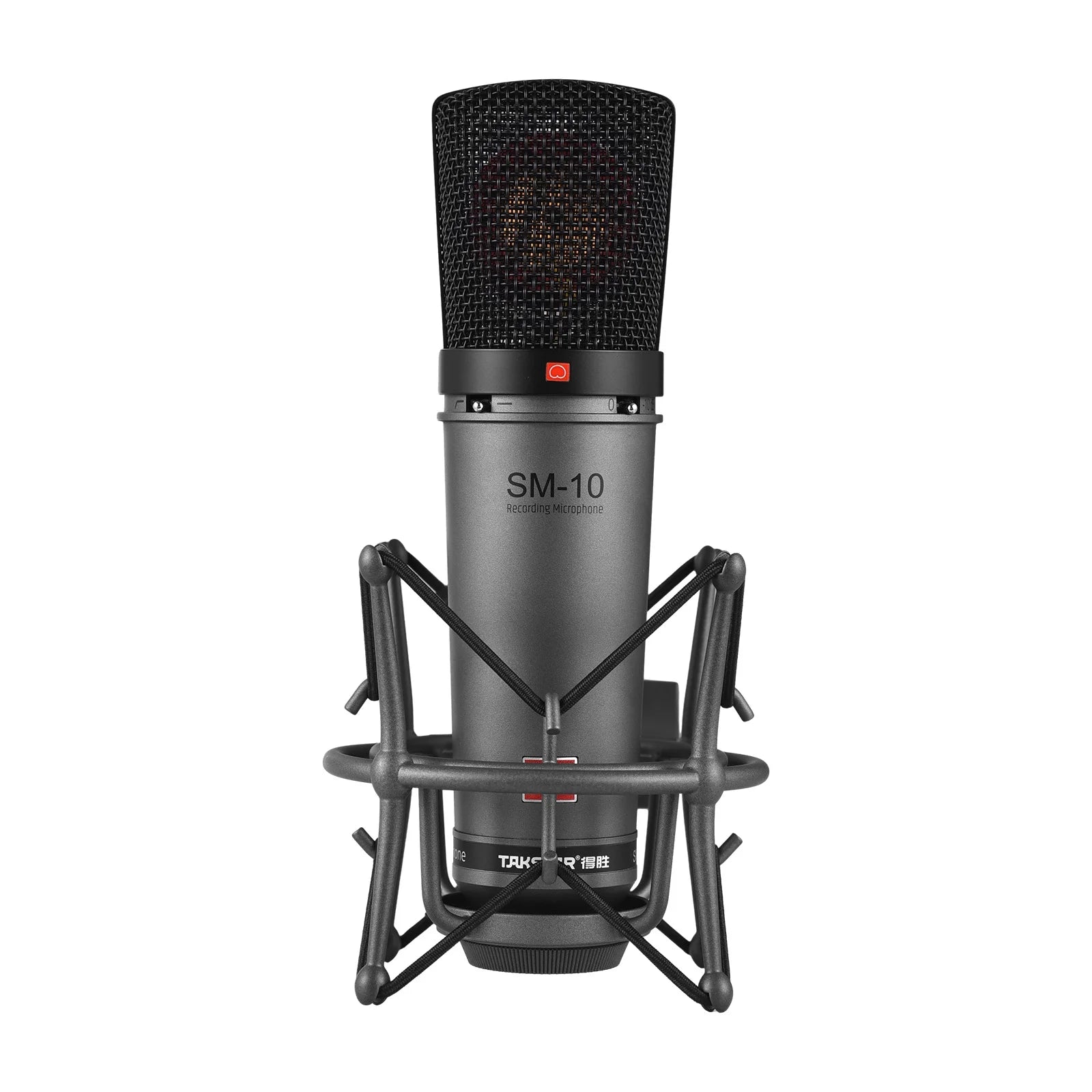 TAKSTAR Unidirectional Recording Microphone SM-10 with XLR Connector Metal Structure Windscreen Mount 48V Phantom for Live Broadcast Network Karaoke Instrument Recording
