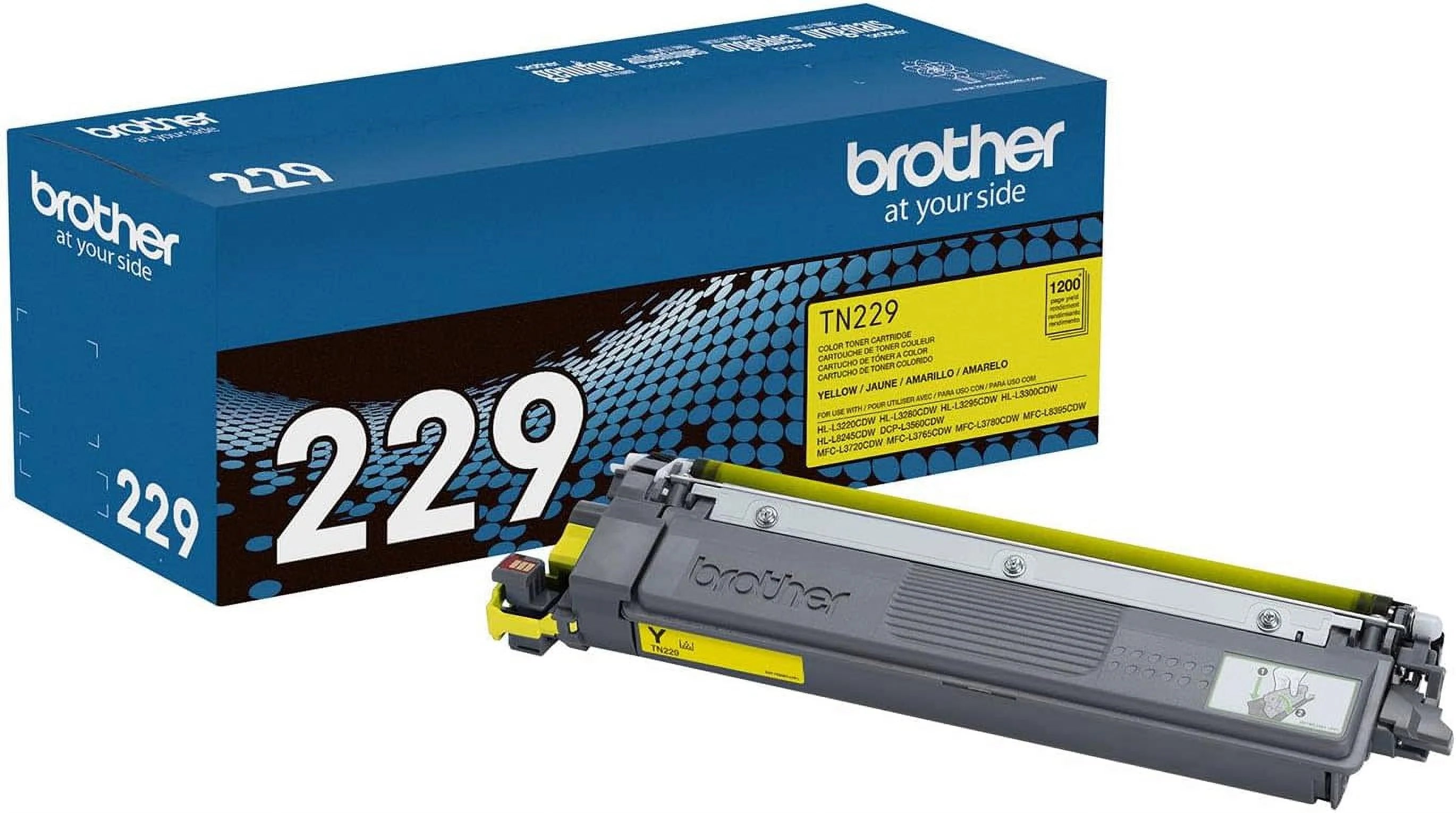 Brother Genuine TN229Y Standard Yield Yellow Toner Cartridge