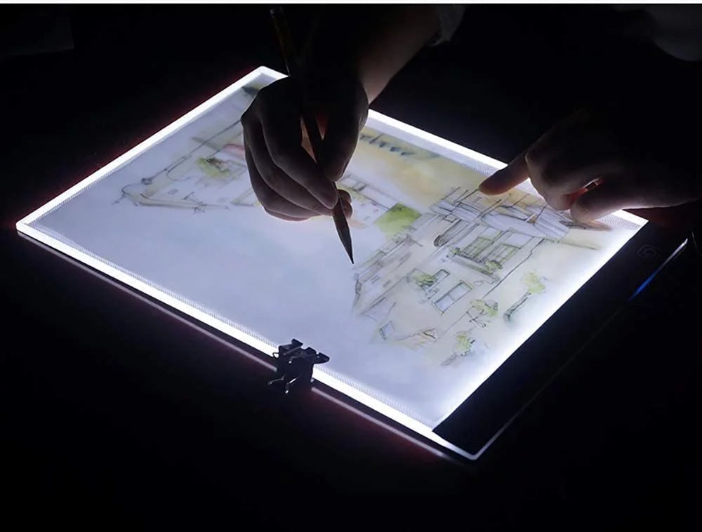 A4 Ultra-thin Portable LED Light Box Tracer USB Power Cable Dimmable Brightness LED Artcraft Tracing Light Pad for Artists Drawing Sketching Animation Stencilling X-ray Viewing