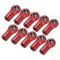Uxcell M4xL20mm Lever Steering Linkage Tie Rod Ball Head Link Joint End Metal Red for RC Crawler Car Pack of 10