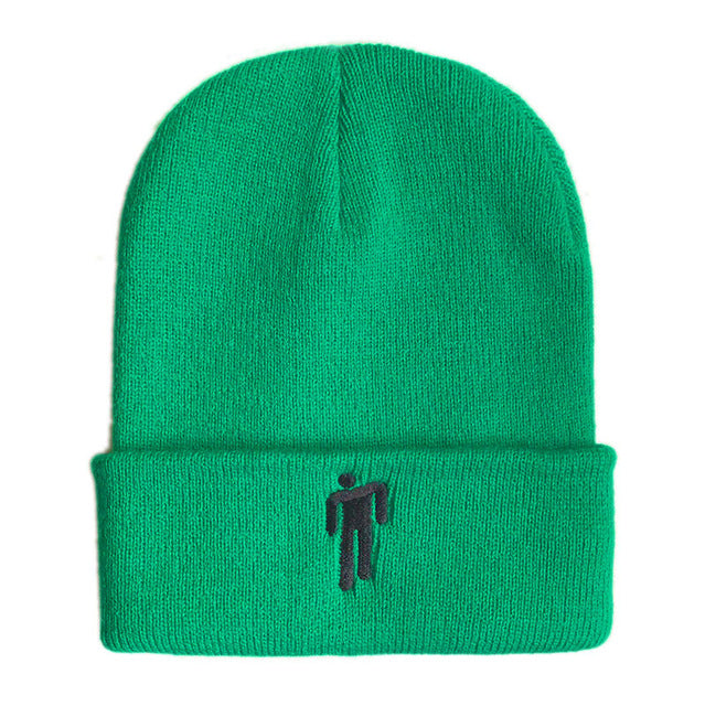 Fashion Billie Eilish Beanie Hat Women Men Knitted Warm Winter Hats Solid Hip-hop Casual Cuffed Beanies Bonnet Drop Shipping