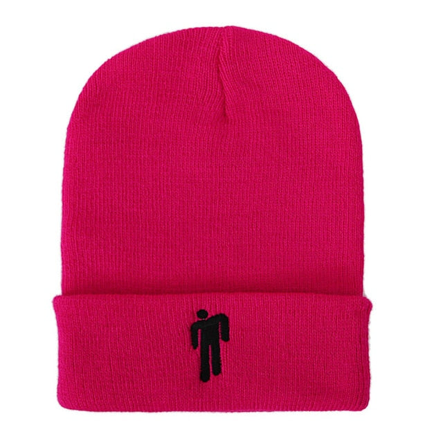 Fashion Billie Eilish Beanie Hat Women Men Knitted Warm Winter Hats Solid Hip-hop Casual Cuffed Beanies Bonnet Drop Shipping