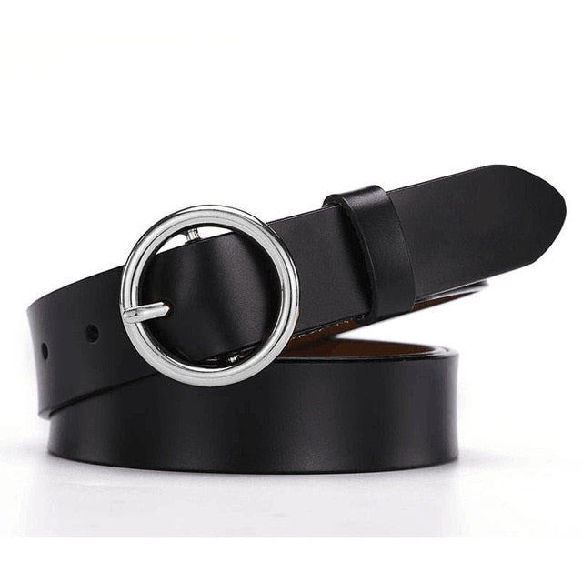 NO.ONEPAUL women belt Genuine Leather New Punk style fashion Pin Buckle jeans Decorative Belt Chain luxury brand belts for women