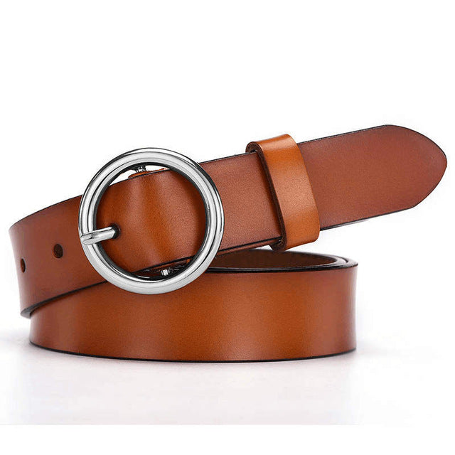 NO.ONEPAUL women belt Genuine Leather New Punk style fashion Pin Buckle jeans Decorative Belt Chain luxury brand belts for women