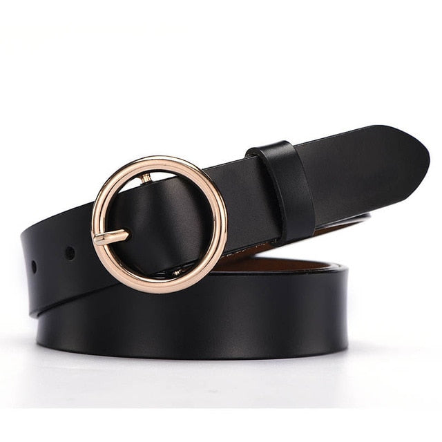 NO.ONEPAUL women belt Genuine Leather New Punk style fashion Pin Buckle jeans Decorative Belt Chain luxury brand belts for women