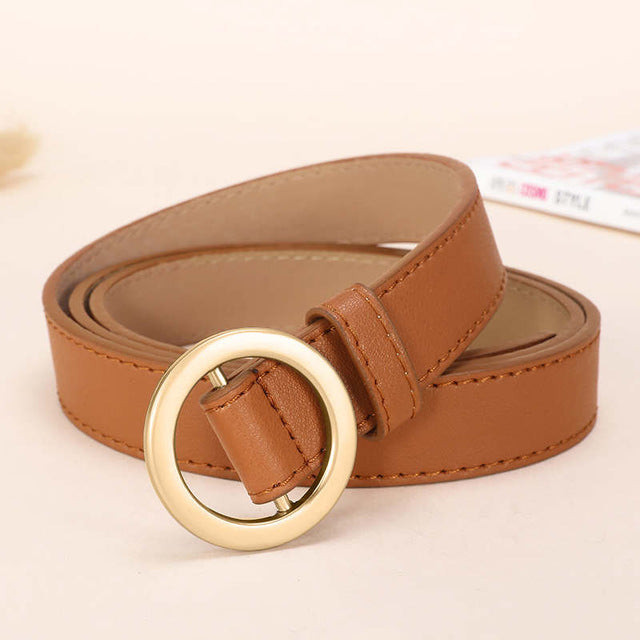 NO.ONEPAUL women belt Genuine Leather New Punk style fashion Pin Buckle jeans Decorative Belt Chain luxury brand belts for women
