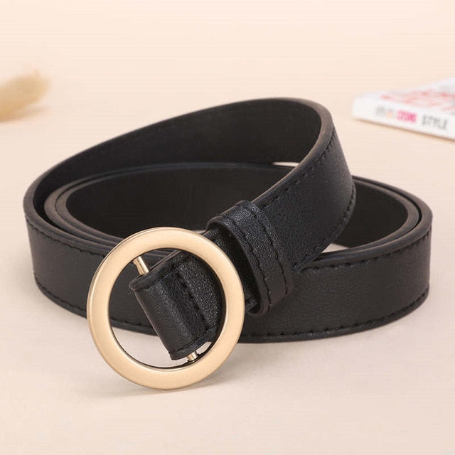 NO.ONEPAUL women belt Genuine Leather New Punk style fashion Pin Buckle jeans Decorative Belt Chain luxury brand belts for women