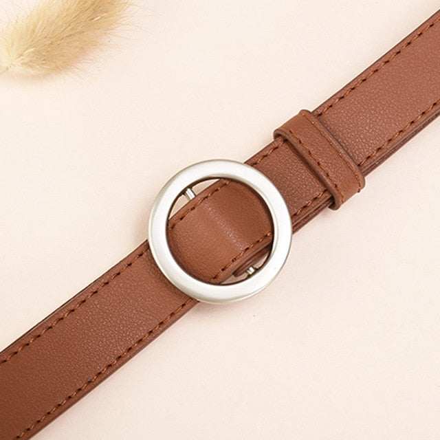 NO.ONEPAUL women belt Genuine Leather New Punk style fashion Pin Buckle jeans Decorative Belt Chain luxury brand belts for women