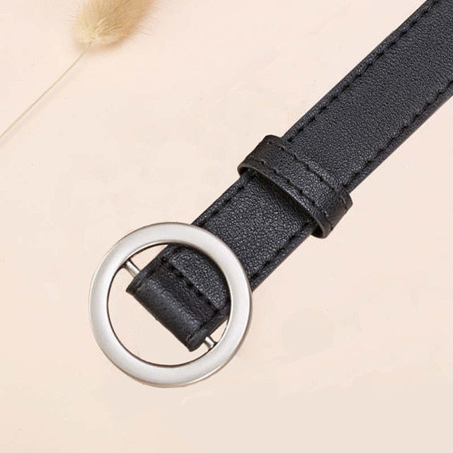 NO.ONEPAUL women belt Genuine Leather New Punk style fashion Pin Buckle jeans Decorative Belt Chain luxury brand belts for women