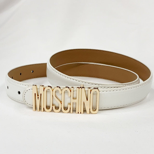 PU Leather Thin Belts For Women Ladies Vintage Letter Buckle Belt Retro Girl Candy Colours Strap Waistband For Dress Jeans
