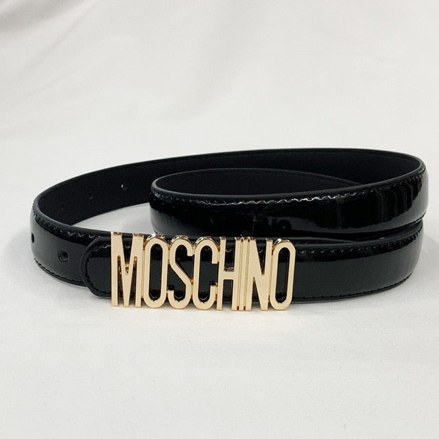 PU Leather Thin Belts For Women Ladies Vintage Letter Buckle Belt Retro Girl Candy Colours Strap Waistband For Dress Jeans