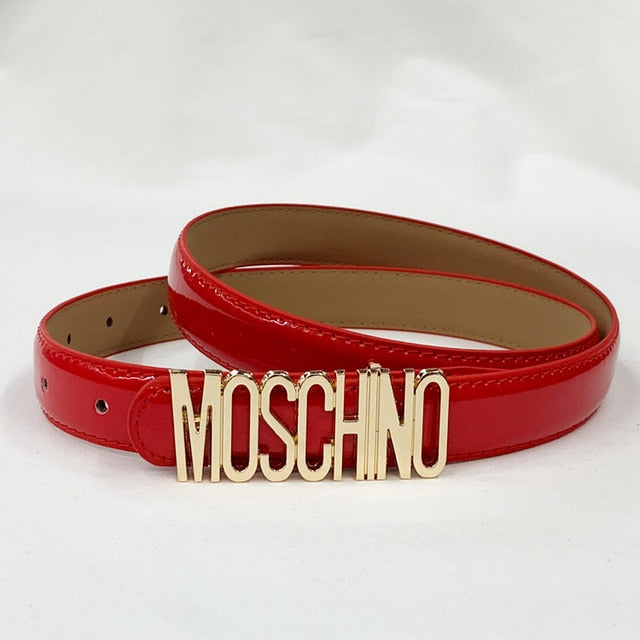 PU Leather Thin Belts For Women Ladies Vintage Letter Buckle Belt Retro Girl Candy Colours Strap Waistband For Dress Jeans