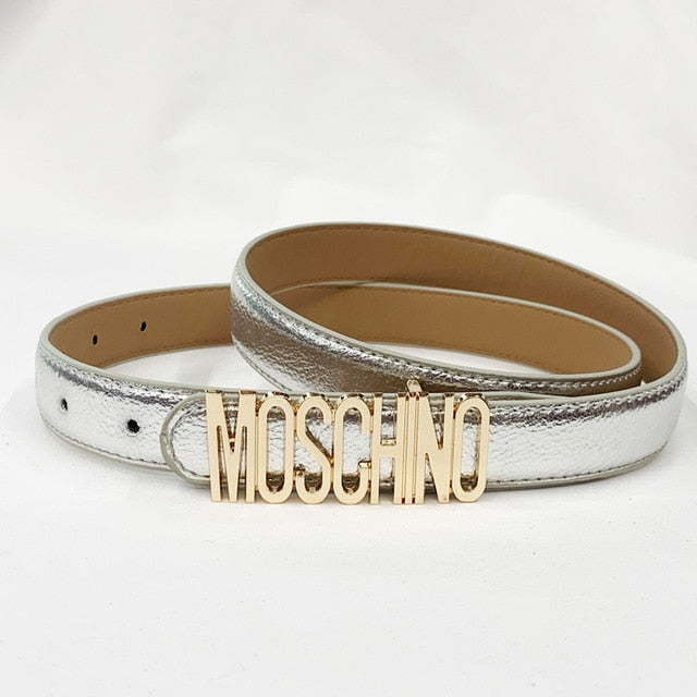 PU Leather Thin Belts For Women Ladies Vintage Letter Buckle Belt Retro Girl Candy Colours Strap Waistband For Dress Jeans